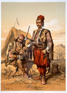 1857 में ओटोमन सेना में तुर्की के पैदल सैनिक