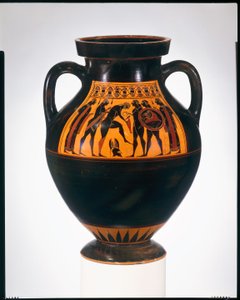 एम्फोरा (जार), c.550 ईसा पूर्व (टेराकोटा)
