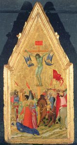 क्रूसीफिकेशन, c.1348-49 (पैनल पर तापमान और सोने की पत्ती) द्वारा एम्ब्रोगियो लोरेंजेटी