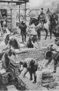 डैरेंट द्वारा एक गवर्नर हाउस के निर्माण का निर्देशन करने वाला एक रोमन जनरल, जहां नींव अभी भी जीवित है (लिथो) द्वारा अमेडी (बाद में) फॉरेस्टियर