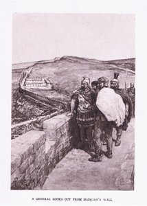 हेड्रियन वॉल पर एक सामान्य रूप से दिखता है, रोमन सैनिक का चित्रण, 1928