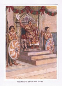 सम्राट ने खेल शुरू किया, रोमन सैनिक का चित्रण, 1928