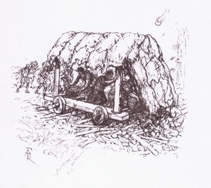 द टॉर्टोइस, एक फील्ड मशीन, रोमन सैनिक का चित्रण, 1928