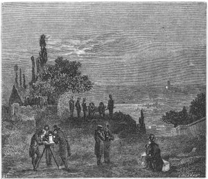 हवा में ध्वनि की गति की गणना करने के लिए प्रयोग, पेरिस, 1822 1873 द्वारा एमीडी गुइलमिन