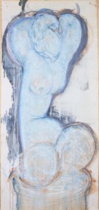 Caryatid, c.1914 (कागज पर गऊआ, कैनवास और पैनल पर रखा गया) द्वारा एमेडियो मोदिग्लिआनी