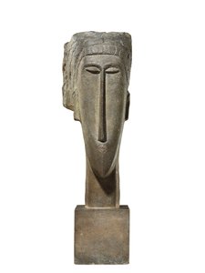 सिर, c.1910-12 (चूना पत्थर) द्वारा एमेडियो मोदिग्लिआनी