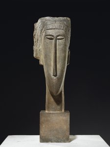 सिर, c.1910-12 (चूना पत्थर) द्वारा एमेडियो मोदिग्लिआनी