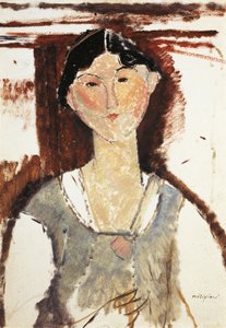 Amedeo Modigliani (1884-1920) द्वारा बीट्राइस हेस्टिंग्स के चित्र के लिए अध्ययन, कार्डबोर्ड पर तेल, 69x49 सेमी द्वारा एमेडियो मोदिग्लिआनी