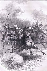 पुलस्की का प्रभार, कैसल्स हिस्ट्री ऑफ़ द युनाइटेड स्टेट्स का चित्रण, कैसेल, पेट्टर एंड गैलपिन द्वारा प्रकाशित, c.1900 (लिथो) द्वारा अमेरिकन इंग्लिश स्कूल