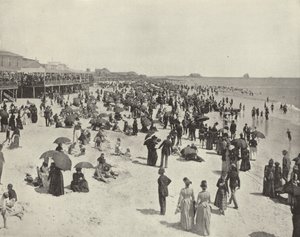 अटलांटिक सिटी, न्यू जर्सी में समुद्र तट (बी / डब्ल्यू फोटो) द्वारा अमेरिकी फ़ोटोग्राफ़र (बाद में)