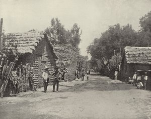 सांता अनीता, मेक्सिको में स्ट्रीट सीन (बी/डब्ल्यू फोटो) द्वारा अमेरिकी फ़ोटोग्राफ़र (बाद में)