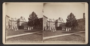 Oneida समुदाय के स्टीरियोस्कोपिक दृश्य, c.1870 (b/w फोटो) द्वारा अमेरिकी फोटोग्राफर