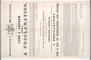 28 जुलाई 1864 को अपमान और प्रार्थना के दिन के लिए एक उद्घोषणा द्वारा अमेरिकी स्कूल