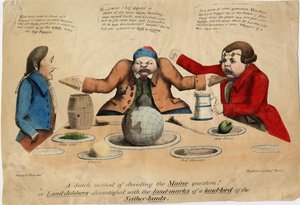 मेन प्रश्न तय करने का एक डच तरीका !, c.1831 द्वारा अमेरिकी स्कूल