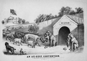 एयू-गस्ट कन्वेंशन, जेएल मेगी, फिलाडेल्फिया द्वारा प्रकाशित, c.1864 द्वारा अमेरिकी स्कूल
