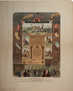 अफ्रीकी अमेरिकियों की भर्ती और मैरीलैंड, रिंगवॉल्ट और ब्राउन (fl.1863-1865) में मुक्ति का जश्न मनाने के बारे में, सी। 1 नवंबर 1864 (जीएलसी 696015, 696016 और 696017 देखें)