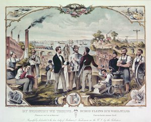 किम्मेल एंड वायगेट द्वारा 1873 में उद्योग वी थ्राइव द्वारा प्रकाशित द्वारा अमेरिकी स्कूल
