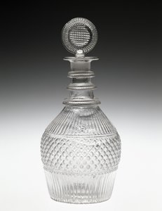 Decanter और डाट, सी। 1820-1840 (नॉन-लेड ग्लास) द्वारा अमेरिकी स्कूल