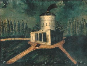 फेयरमाउंट वाटरवर्क्स, c.1838 (कैनवास पर तेल) द्वारा अमेरिकी स्कूल