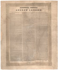 एंड्रयू जैक्सन का विदाई संबोधन, 1837 द्वारा अमेरिकी स्कूल