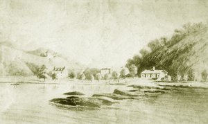 फोर्ट सेंट डेविस और शूइलकिल रैपिड्स, c.1912 द्वारा अमेरिकी स्कूल