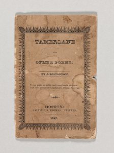 एडगर एलन पो द्वारा &39;तमेरलेन एंड अदर पोएम्स&39; का फ्रंट कवर, 1827 (प्रिंट) (433401 भी देखें) प्रकाशित द्वारा अमेरिकी स्कूल