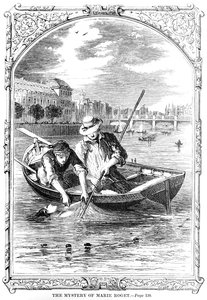 एडगर एलन पो (1809-49) 1852 द्वारा मैरी रोजेट के रहस्य के सामने का भाग द्वारा अमेरिकी स्कूल