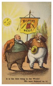 Wilsons Corned Beef Banner को ले जाने वाले सज्जन द्वारा अमेरिकी स्कूल