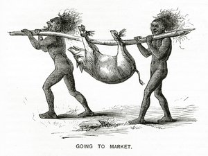 मार्केट जाना, एप्लेट्स जर्नल से चित्रण, 4 मई, 1872 द्वारा अमेरिकी स्कूल