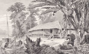 फ्रांज केलर, 1874 द्वारा &39;द अमेजन और मेडिरा रिवर&39; से एक धनी भारत-रबर कलेक्टर का घर द्वारा अमेरिकी स्कूल