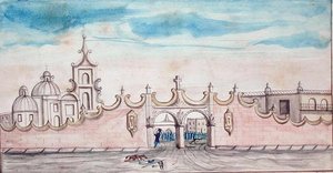Huamantla, मेक्सिको (कागज पर पानी के रंग का) द्वारा अमेरिकी स्कूल