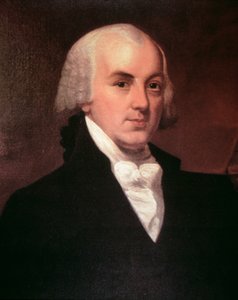 जेम्स मैडिसन (1751-1836) (रंग लिथो) द्वारा अमेरिकी स्कूल
