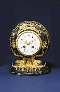 मेंटल क्लॉक ब्लैक, स्टार और फ्रॉस्ट द्वारा सेवानिवृत्त, c.1875-1900 द्वारा अमेरिकी स्कूल
