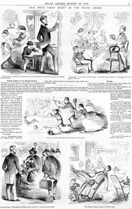 व्हाइट हाउस में ओल्ड एब्स फर्स्ट नाइट, c.1860 द्वारा अमेरिकी स्कूल