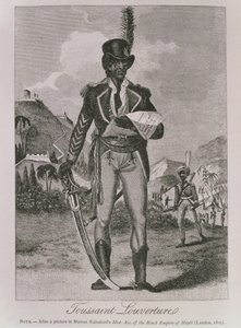 फ्रेंकोइस डोमिनिक टूसेंट-लौवर्चर का पोर्ट्रेट (c.1743-1803) (उत्कीर्णन) द्वारा अमेरिकी स्कूल