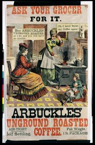 पोस्टर विज्ञापन Arbuckles भूमिगत भुना हुआ कॉफी
