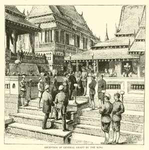 राजा द्वारा जनरल ग्रांट का स्वागत द्वारा अमेरिकी स्कूल