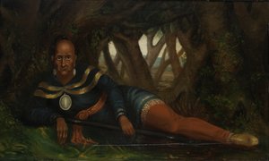 लाल जाकेट; सेनेका भारतीयों के प्रमुख, 1830 द्वारा अमेरिकी स्कूल