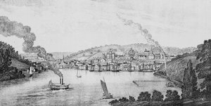 1856 में जॉन वार्नर बार्बर द्वारा &39;कनेक्टिकट हिस्टोरिकल कलेक्शंस&39; से नॉर्विच सिटी का साउथ व्यू द्वारा अमेरिकी स्कूल