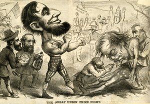 द ग्रेट यूनियन प्राइज फाइट, 1861 द्वारा अमेरिकी स्कूल