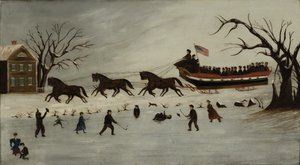 स्फ़्फ़्रेगेट्स स्लीव राइड लेना, 1870-90 द्वारा अमेरिकी स्कूल