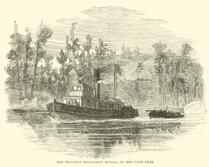 टग-बोट डोनाल्डसन ने केप फियर, मार्च 1865 को आगे बढ़ाया द्वारा अमेरिकी स्कूल