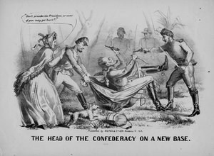 हिल्टन एंड कंपनी, न्यूयॉर्क, c.1865 द्वारा प्रकाशित एक नए आधार पर कन्फेडेरसी के प्रमुख द्वारा अमेरिकी स्कूल