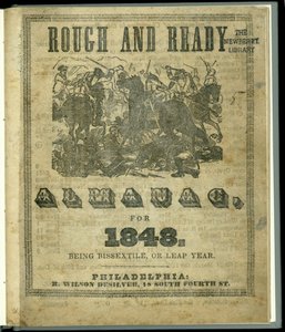 1848 के लिए रफ एंड रेडी पंचांग का शीर्षक पृष्ठ, 1847 में प्रकाशित (प्रिंट) द्वारा अमेरिकी स्कूल