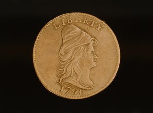 पगड़ी हेड क्वार्टर ईगल, 1796 (धातु) द्वारा अमेरिकी स्कूल