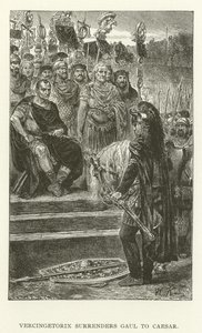 Vercingetorix गॉल को सीज़र को सौंप देता है द्वारा अमेरिकी स्कूल