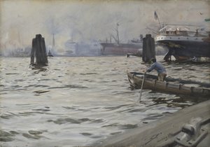 हैम्बर्ग का बंदरगाह, 1891 (कागज पर wc) द्वारा अलग है लियोनार्ड ज़ोर्न