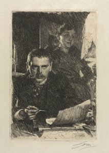 कलाकार और उनकी पत्नी, 1890। द्वारा अलग है लियोनार्ड ज़ोर्न
