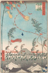 तनाबाता महोत्सव, वन हंड्रेड फेमस व्यूज ऑफ एदो की श्रृंखला से, 1857, 1857। द्वारा एंडो हिरोशिगे