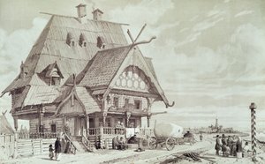 होटल और गेस्ट हाउस, 1839 से &39;सुरम्य यात्रा&39; का चित्रण द्वारा आंद्रे डूरंड